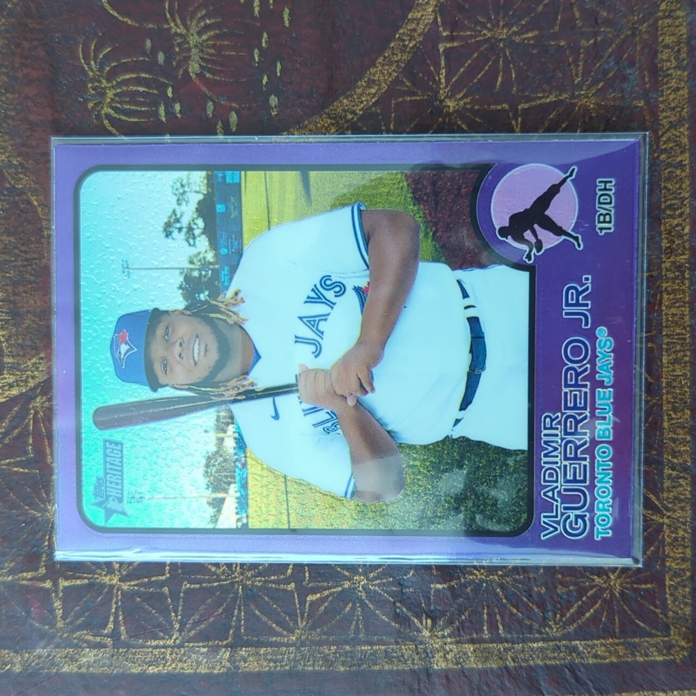 2022 TOPPS HERITAGE #269 VLADIMIR GUERRERO JR "PURPLE CHROME", BLUE JAYS